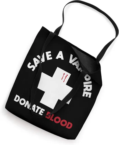 Vista 2 de Bolsa de regalo divertida de Navidad con texto en inglés "Vampire Bite Blood Bloody Humor