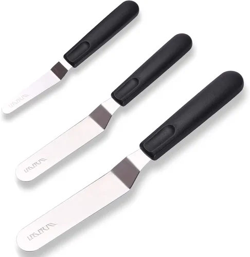 Vista 8 de Juego de espátulas para glaseado de pasteles, 4, 6, 8, 10 pulgadas, cuchillo esparcidor de glaseado para hornear, decorar pasteles
