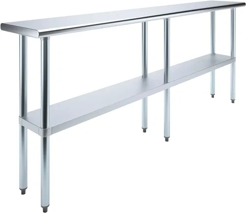 Vista 35 de Mesa de trabajo de acero inoxidable, mesa de metal