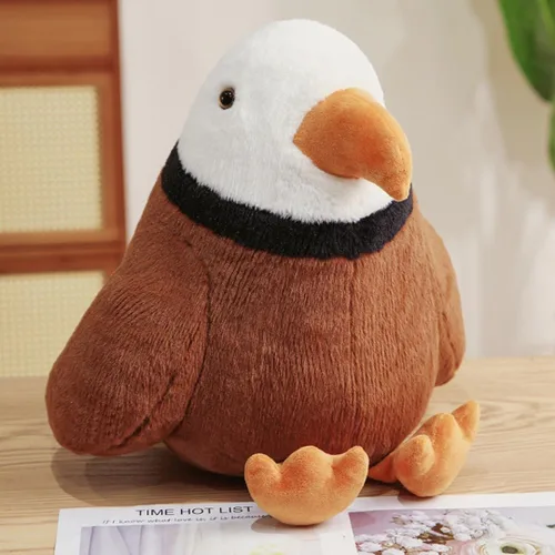 Vista 3 de Peluche grande de águila calva – Animal de peluche de águila de 11.8 pulgadas – Juguete de almohada de felpa y blando – Lindo juguete de peluche