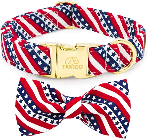 Vista 11 de Tunkoo Pink Daisy - Collar para perro con corbata de lazo de flores, collar ajustable de algodón de alta calidad, hebilla de metal duradera