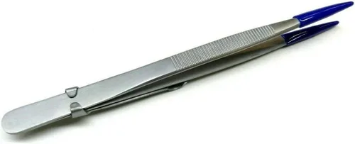 Vista 7 de Pinzas de punta de PVC con bloqueo de punta fina de goma suave con punta deslizante de 6-1/4 "Pinzas/herramienta de joyería/puntas de pinzas tienen