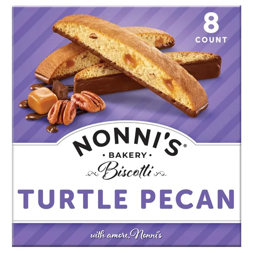 Vista 8 de Nonni's Galletas de nuez y tortuga, galletas gourmet, envueltas individualmente, 8