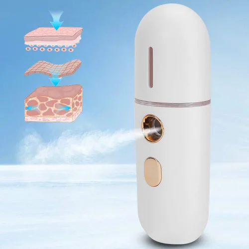 Vista 6 de Rociador facial de niebla, mini vaporizador facial portátil, hidratante para exteriores para mujeres y niñas en interiores