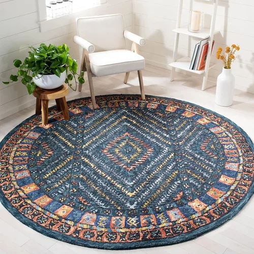 Vista 9 de SAFAVIEH Aspen Collection - Alfombra decorativa de 2 x 3 pies, color óxido y verde, lana bohemia hecha a mano, ideal para zonas de alto tráfico