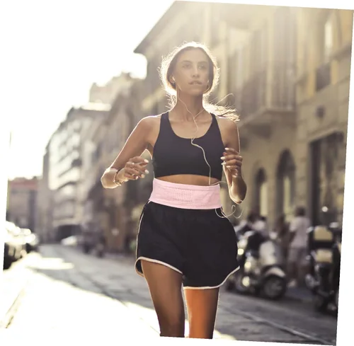 Vista 8 de STOBAZA Riñonera transpirable para correr con correa ajustable para mujeres y hombres, bolsa de cintura de fitness de gran capacidad para ciclismo