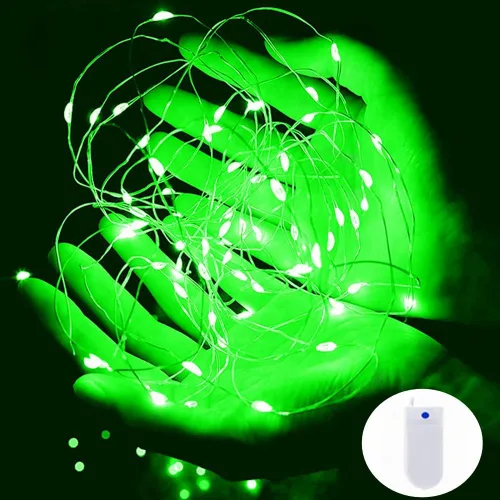 Vista 14 de Luces rojas de Halloween de 7 pies, funciona con pilas, luces LED de Navidad para interiores y exteriores, piezas centrales, guirnaldas, mesa de Rojo