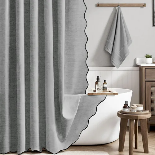 Vista 26 de BTTN Lino Crema Festoneado 36x72