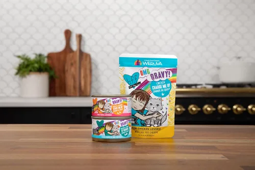 Vista 9 de Weruva B.F.F. OMG - Best Feline Friend Oh My Gravy!, Booya! - Alimento para gatos con carne de res y pollo en salsa, bolsa de 2.8 onzas