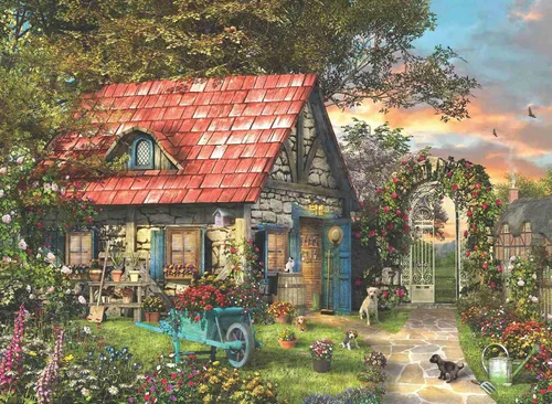 Vista 4 de Anatolian Puzzle -Calm Street, 1000 piezas Puzzle, #1203