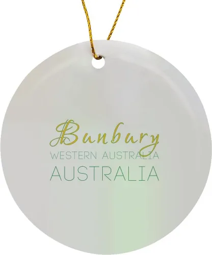 Vista 8 de 3dRose Adorno de copo de nieve - Bunbury Western Australia National Colors Patriot Home Town Design - 3 pulgadas (ORN_310546_1)