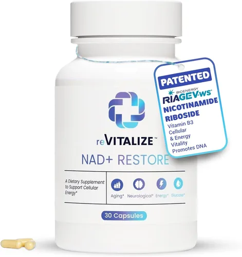 Vista 2 de REVITALIZE Suplemento de tripéptido antienvejecimiento y renovación de la piel para cabello, piel y uñas y suplemento NAD+ antienvejecimiento 30