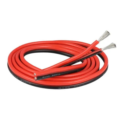 Vista 6 de BNTECHGO 12 Calibre Flexible 2 Conductores Paralelos de Silicona, Cable Rojo y Negro de 3 Pies, Cable de Cobre Estañado Trenzado