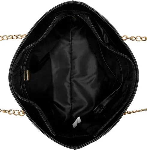 Vista 3 de GUESS Bolso de mano acolchado bordado GS para mujer, color negro, Negro -, Mochila