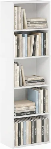 Vista 31 de Furinno PASIR - Estantería de libros de 2 niveles, estantería moderna de 9 x 12 x 21, estanterías abiertas para sala de estar, dormitorio, oficina