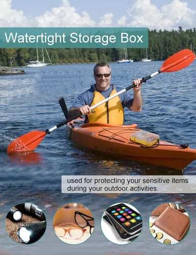 Vista 4 de Avlcoaky Dry Box - Cajas secas impermeables, pequeños recipientes flotantes herméticos para kayak, canotaje y buceo, funda impermeable con bisagra