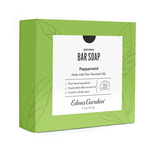 Vista 14 de Edens Garden Jabón en barra de carbón activado, jabón natural procesado en frío con aceites esenciales puros para una desintoxicación y exfoliación