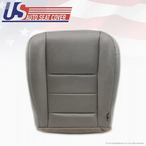 Vista 2 de 2002 a 2007 para Ford F-250 F-350 Lariat Cubierta de asiento de cuero gris perforado