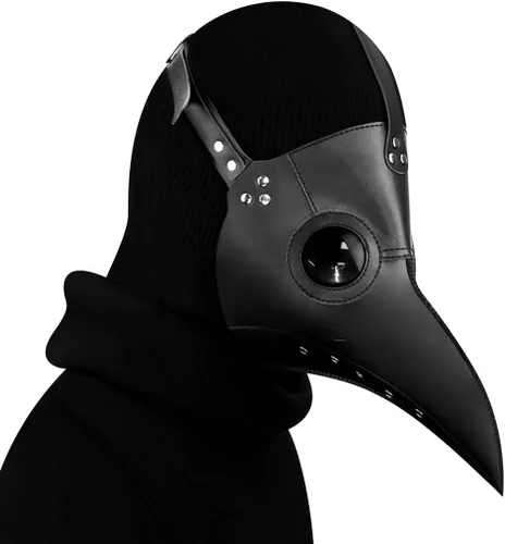 Vista 4 de Máscara de Doctor Máscara Steampunk Bird Beak Máscara de Fiesta de Mascarada Negro