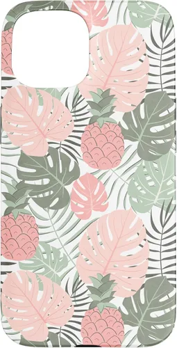 Vista 6 de Tropical Hawaiian Pineapple Pink Sage Colors Pattern Case for iPhone 17