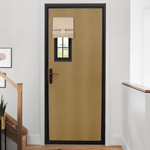 Vista 8 de HOMEIDEAS Cortinas Opacas para Aula para Puerta Principal, Cubierta de Ventana de Puerta de Aula, Persianas de Privacidad con Aislamiento Térmico