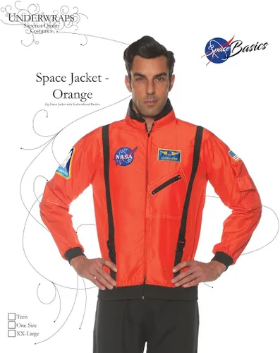 Vista 3 de UNDERWRAPS Chaqueta de disfraz de astronauta unisex para adultos
