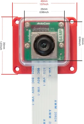 Vista 3 de Arducam OwlSight para cámara Raspberry Pi, cámara Pi de 1/1.32" 64MP para Pi5, Pi4B, 3/3B+, y así sucesivamente, módulo de cámara de enfoque
