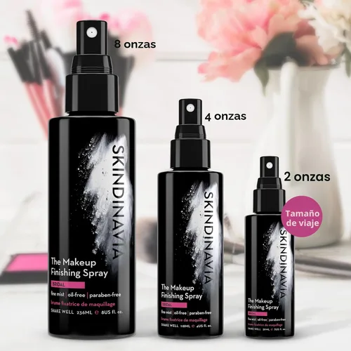 Vista 5 de Skindinavia El Spray de acabado de maquillaje, spray fijador de maquillaje para novia, uso durante todo el día, larga duración hasta más de 16