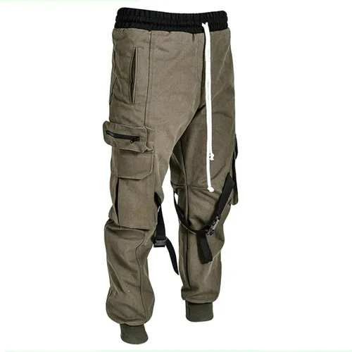 Vista 2 de XYXIONGMAO Streetwear Techwear - Pantalones de harén de hip hop para hombre, pantalones deportivos casuales sueltos, pantalones de hip-hop