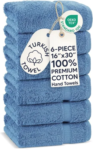 Vista 45 de Chakir Turkish Linens - Toallas turcas de 100% algodón, suaves y absorbentes (juego de 3 toallas personalizables, color aguamarina)