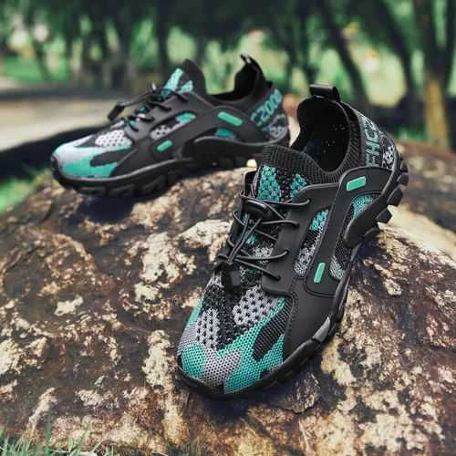 Vista 6 de Zapatos de agua para hombre y mujer, zapatos de senderismo para la playa, zapatos acuáticos antideslizantes, ligeros, transpirables, para caminar al
