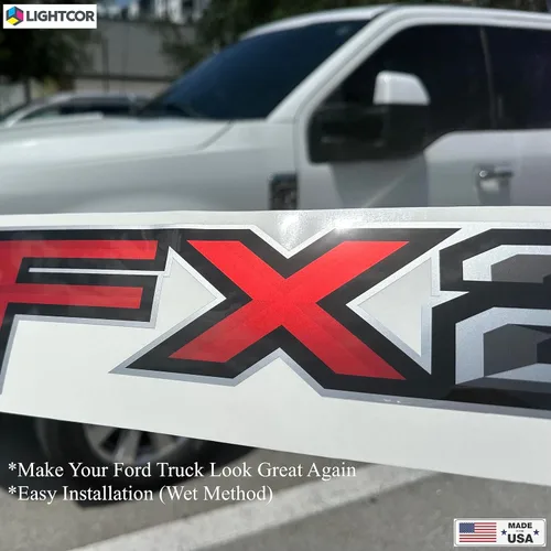 Vista 5 de FX2 - Calcomanías rojas todoterreno para Ranger F150 Truck Super Duty (juego de 2)