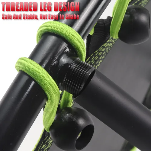 Vista 8 de Newan Mini trampolín silencioso de 40" con barra de mango ajustable, trampolín de fitness, reboteador bungee, entrenador de salto cardiovascular