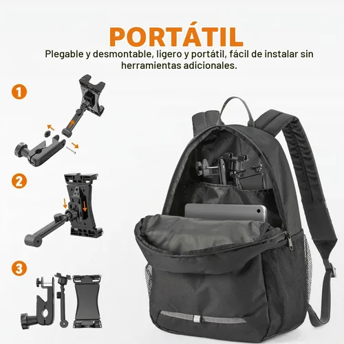 Vista 7 de Soporte para Tableta para Soporte de Micrófono, Soporte para Tableta de Atril Musical para iPad, Smartphone, Soporte para Tableta/Smartphone