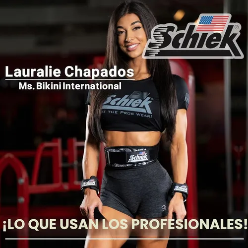 Vista 5 de Schiek Sports 1000-PLS Deluxe Power Lifting Muñequeras - Muñequeras de levantamiento de pesas Negro