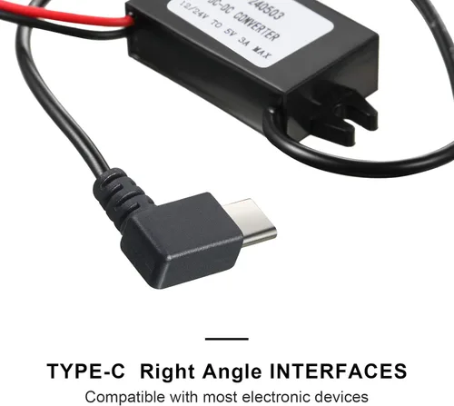 Vista 4 de Weewooday Paquete de 2 convertidores de 12 V a 5 V CC, regulador de voltaje de módulo Buck de ángulo recto de 3A 15 W, adaptador de corriente