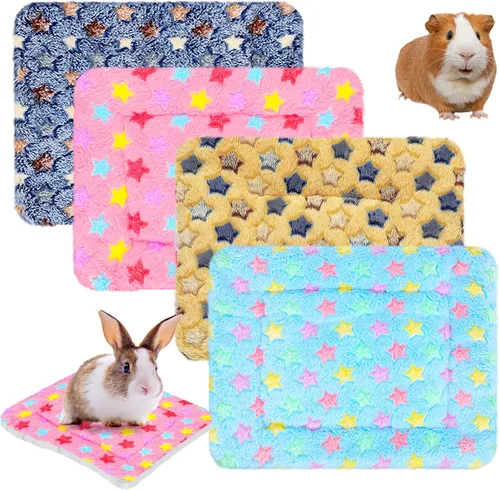 Vista 7 de Jetec 4 Piezas Almohadillas para Orina de Conejillo de Indias Lavables 10 x 11 Pulgadas Almohadillas de Cama de Conejillo de Indias Camas de Felpa