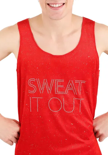 Vista 9 de Richard Simmons - Disfraz para adultos, traje de gurú del fitness, disfraz retro de instructor de entrenamiento para Halloween, cosplay, color rojo