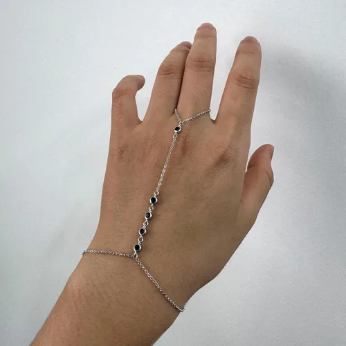 Vista 29 de Pulsera de plata de ley 925 para mujer, pulsera de mano para mujer, pulseras esclavas de 7 a 9 pulgadas ajustable