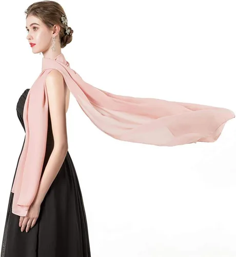 Vista 6 de Chales/mantones de gasa suave para vestidos, accesorios de mujer