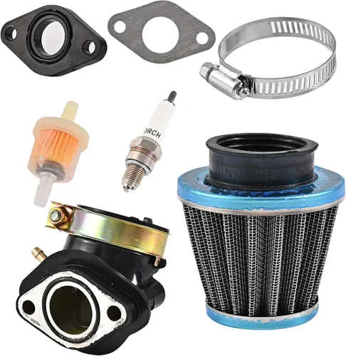 Vista 6 de GY6 Carburador de 125 cc/150 cc para motores de 4 tiempos, choke eléctrico, scooter ATV Go Kart 152QMI 157QMJ con colector de admisión de filtro