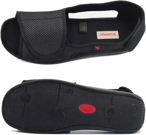 Vista 5 de WLESVAGO Sandalias diabéticas de punta abierta para hombre talla extra ancha para artritis y edema MS6010M