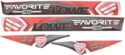 Vista 3 de Lowe Boat Graphic Decal Stickers 2340149 Favorite 198 USA Red (juego de 4)