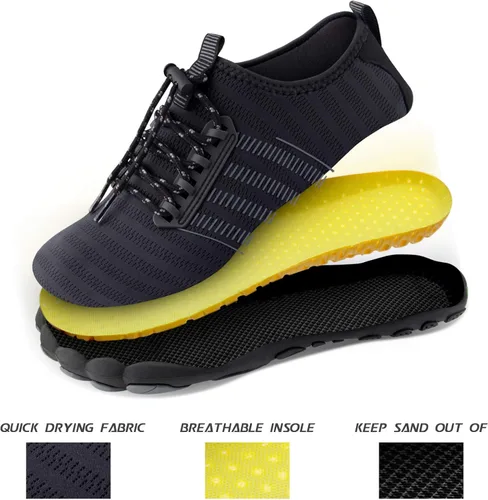 Vista 3 de SAYOLA - Zapatos de agua para hombre o mujer de secado rápido para deportes acuáticos nadar agua estilo como ir descalzo para buceo lancha playa