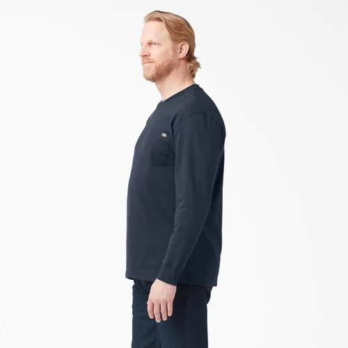 Vista 4 de Dickies Heavyweight camisa de manga larga de cuello redondo Big & Tall para hombre