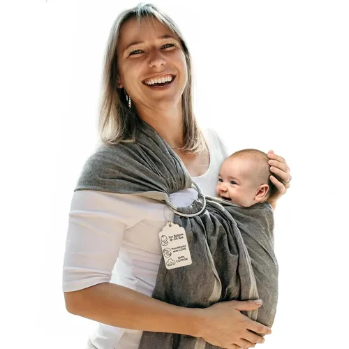 Vista 16 de Transportador de bebé con eslinga anillo soporte para cadera para bebés y niños pequeños, Autumn Carrier for Newborns Infants Toddlers, Adjustable