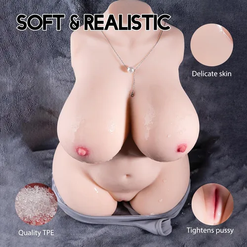 Vista 5 de Muñeca sexual de 14.3 libras para hombres, masturbador masculino, masturbadores masculinos de tamaño real, juguetes sexuales, torso con textura 3D