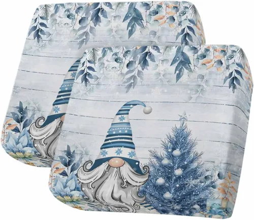Vista 19 de Fundas elásticas de cojín para sofá de Navidad, seccional, individual, en forma de L, T, con parte inferior elástica, diseño retro de gnomos