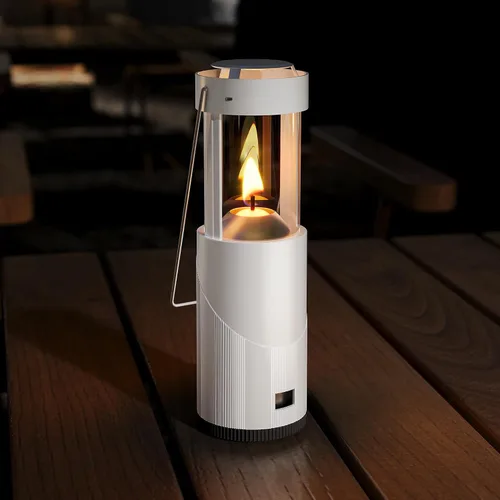 Vista 7 de Mini linterna de vela de larga duración de 15+ horas para velas reales, iluminación de emergencia de campamento al aire libre, linterna