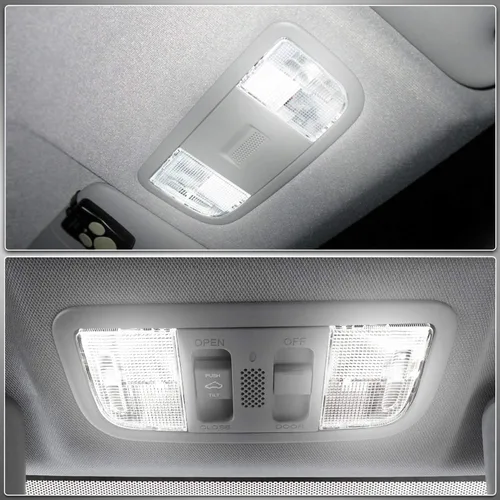 Vista 6 de HERCOO Kit de Lente de Cubierta de Luz de Cúpula y Mapa del Techo Lámpara de Cúpula Interior Superior Interruptor Bombilla LED Compatible con Honda